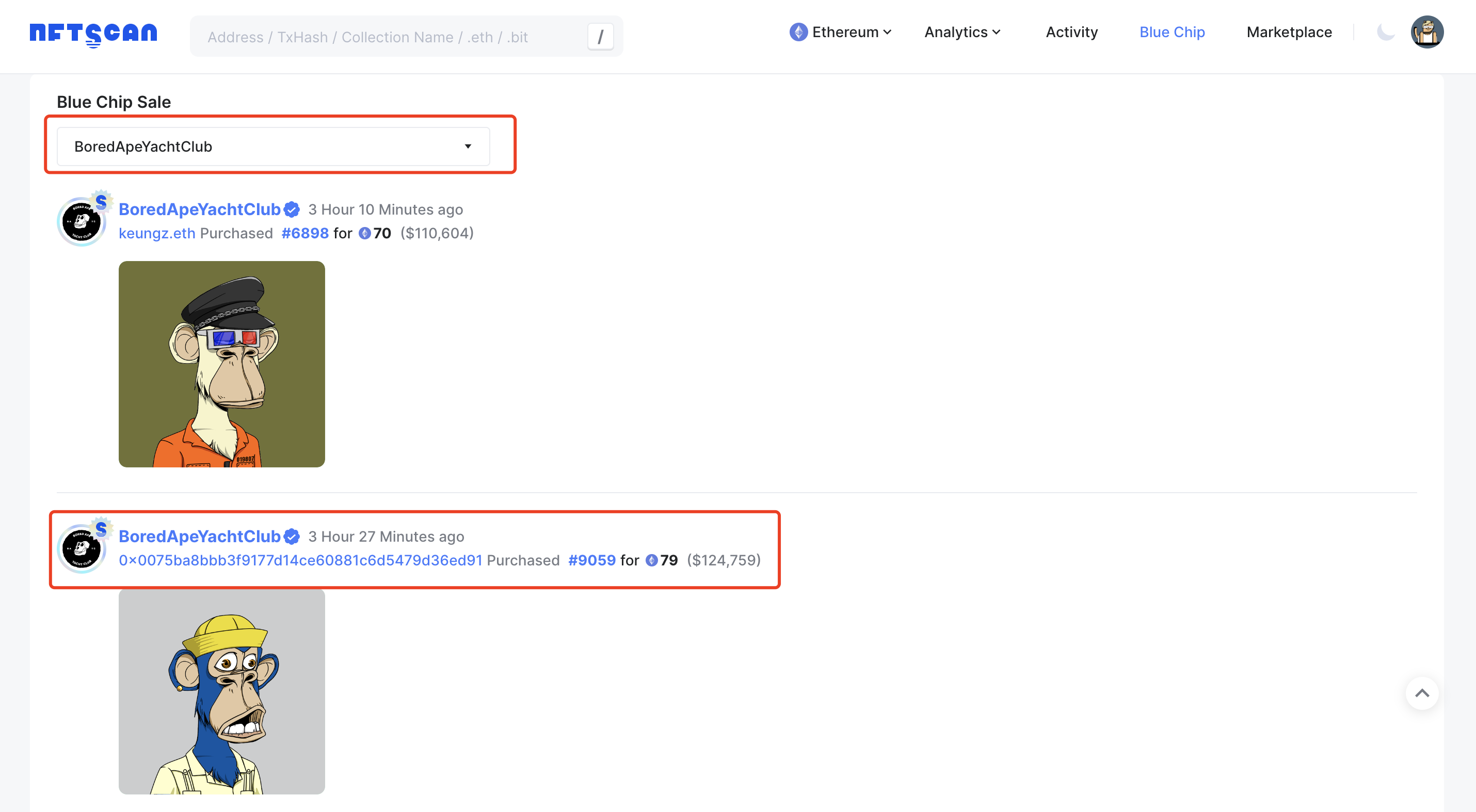 New Features | NFTScan 推出 BlueChip、Watch List、Activity Overv
