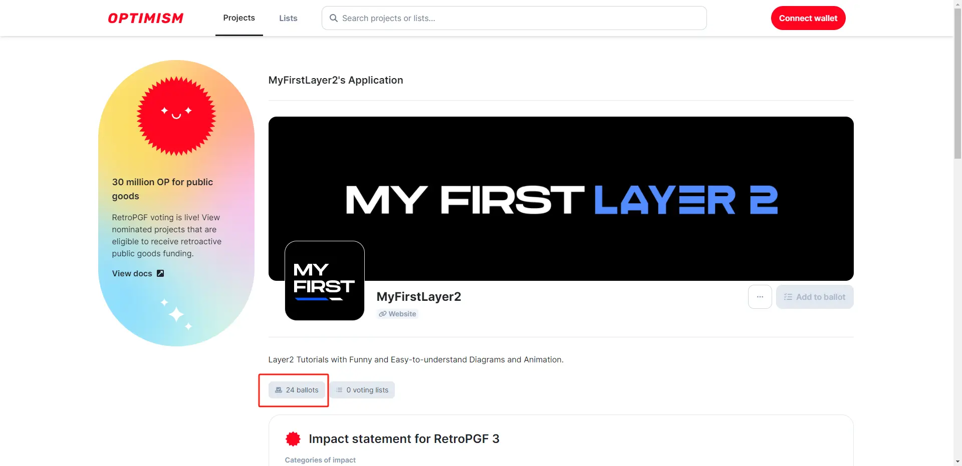 Optimism RetroPGF#3 投票已结束，LXDAO 2 个项目成功入选