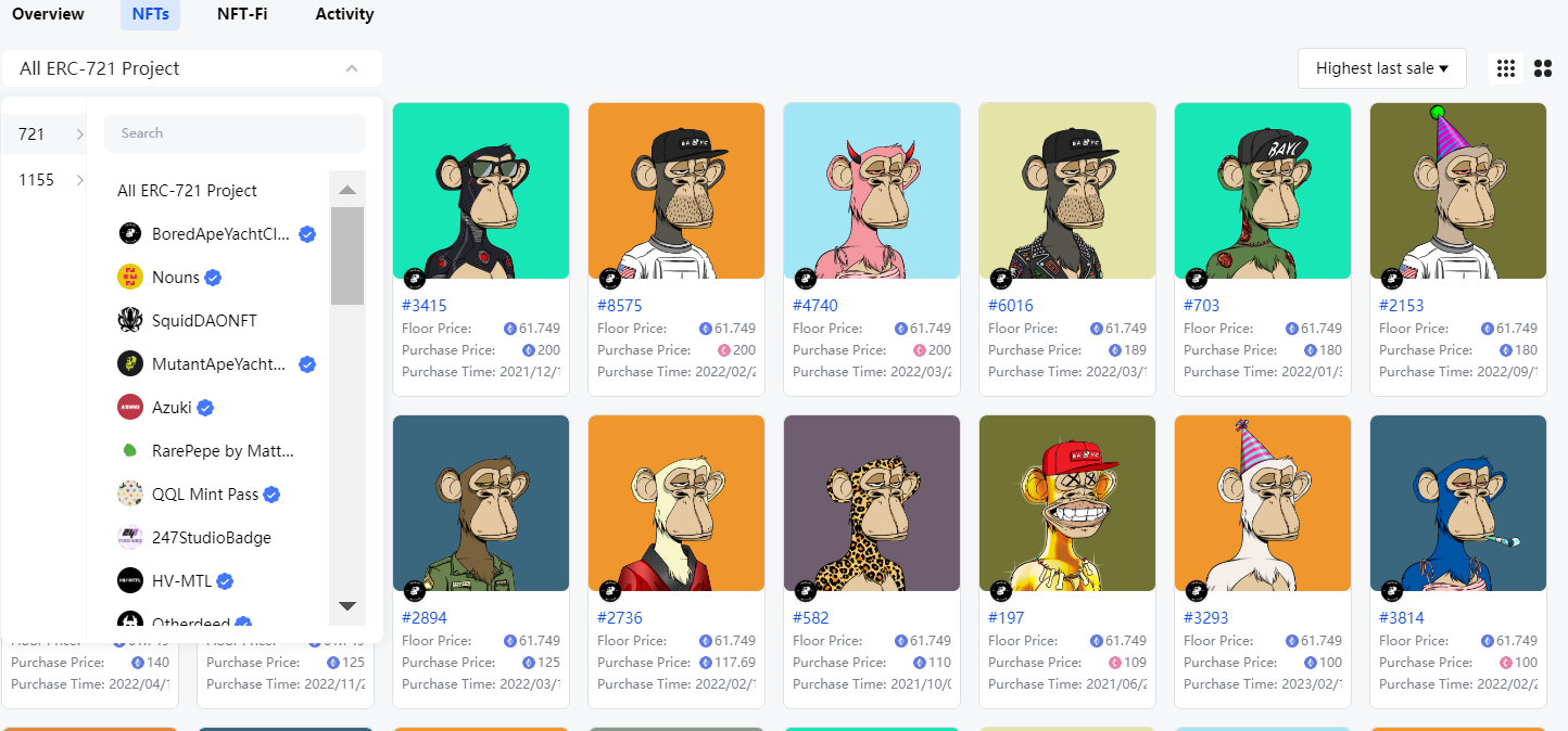 通过 NFTScan 追踪 NFT 钻石手持仓