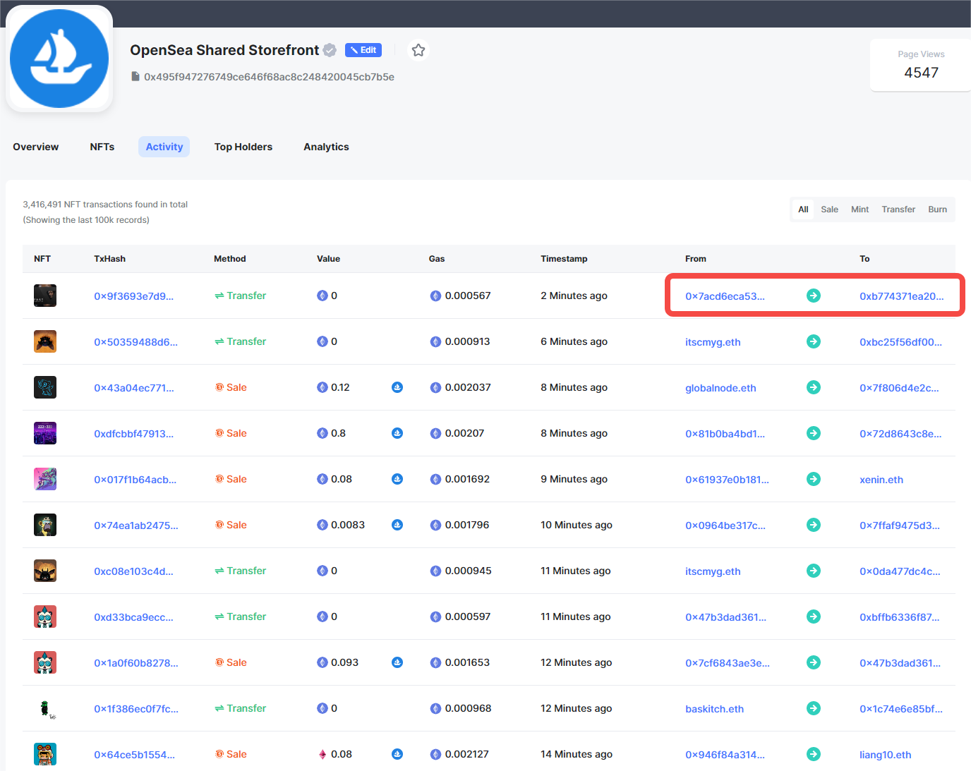 通过 NFTScan 实时监控钱包地址和 NFT 合约地址
