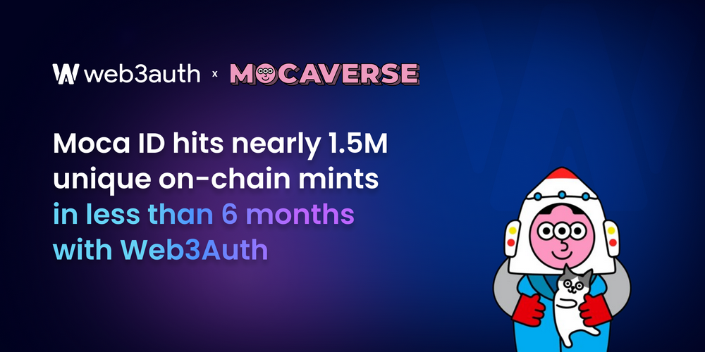 六个月内链上铸造量达 150 万枚：Mocaverse 和 Web3Auth 重新定义 Web3 生态系统