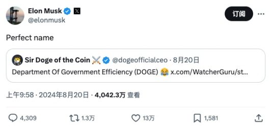 DOGE 的新價值週期：政治流量潛力與馬斯克的「政府效率部」（D.O.G.E）從政生涯