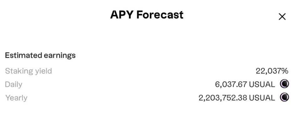 質押APY高達22037%、幣價逆勢暴漲46%，一文揭開USUAL的數學魔術