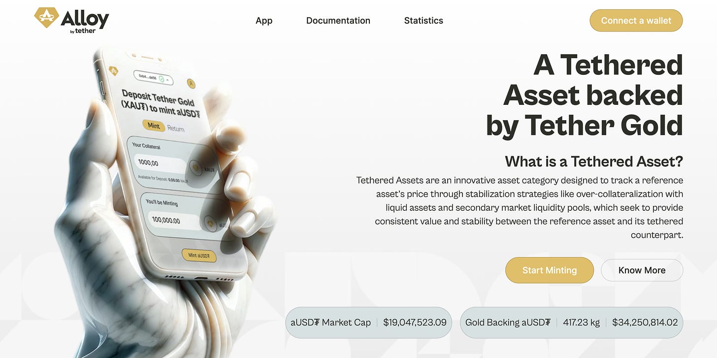 Tether的穩定幣新嘗試 aUSDT：黃金支持的數位資產