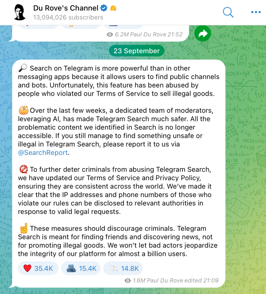 "Telegram: Sicurezza e Compliance in Evoluzione per un Futuro più Affidabile"