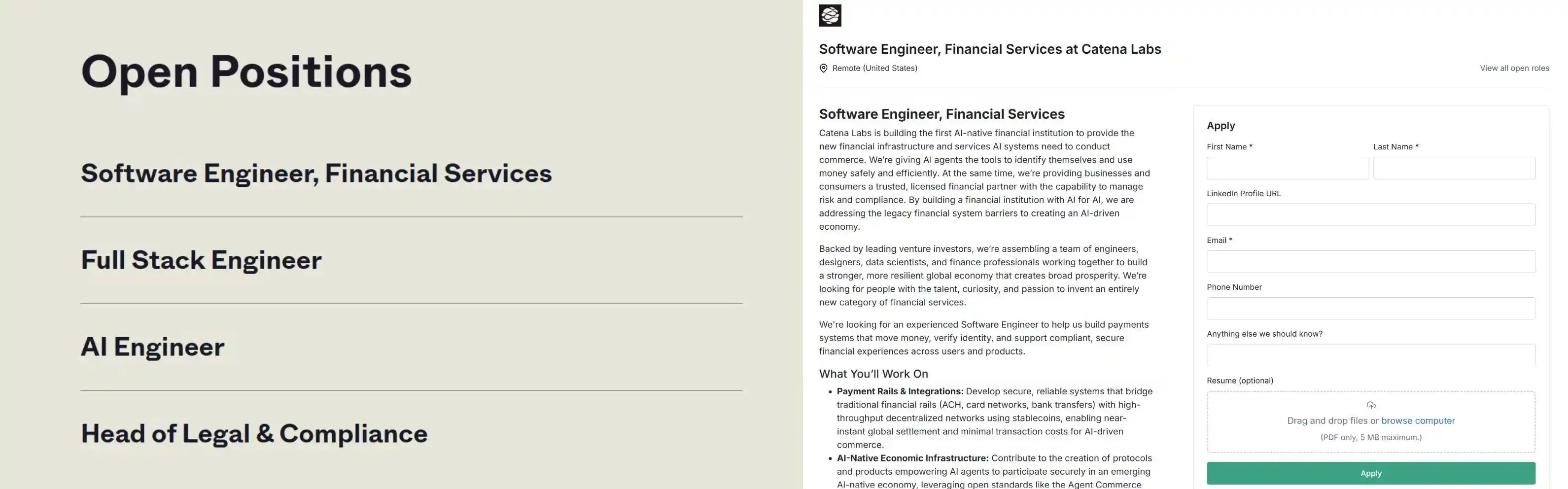 a16z leads $18 million investment in C, how does Catena Labs use AI to open a bank?