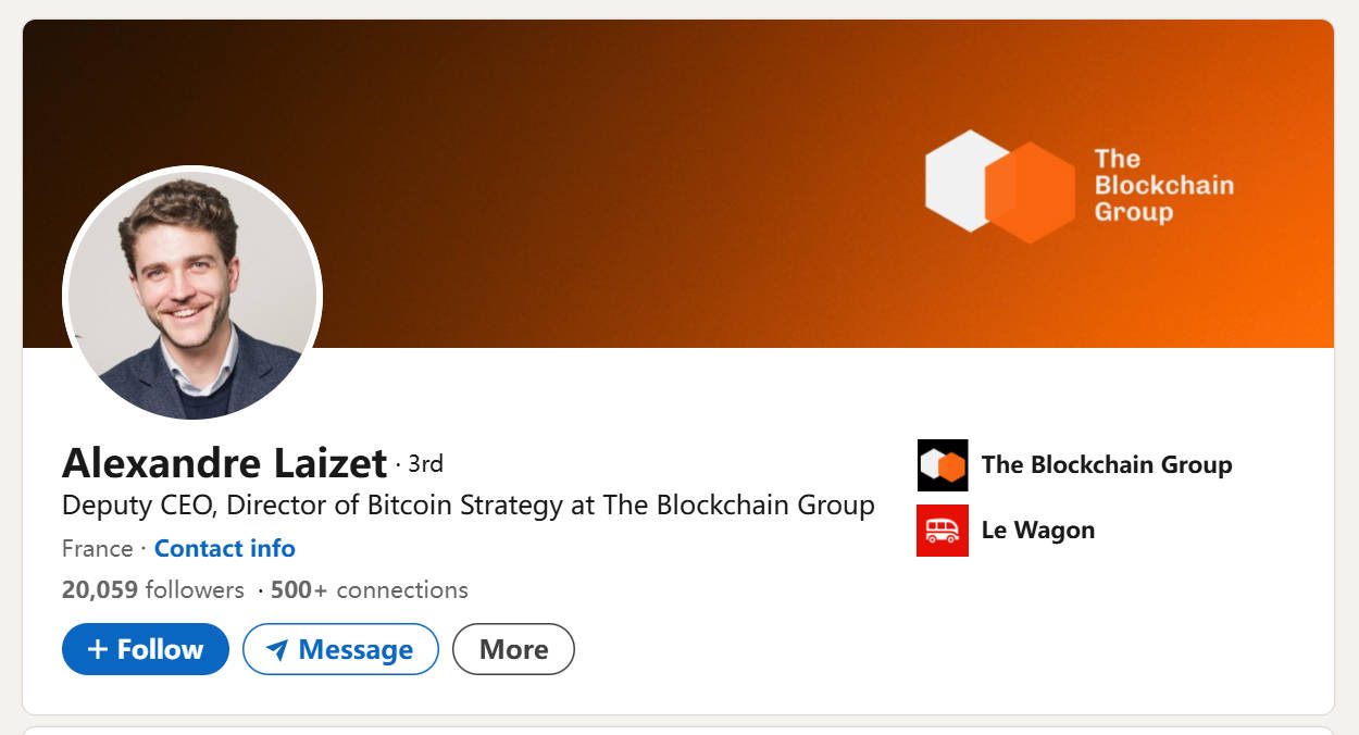 法国版微策略？The Blockchain Group豪言壮志要筹资百亿欧元成立比特币财库