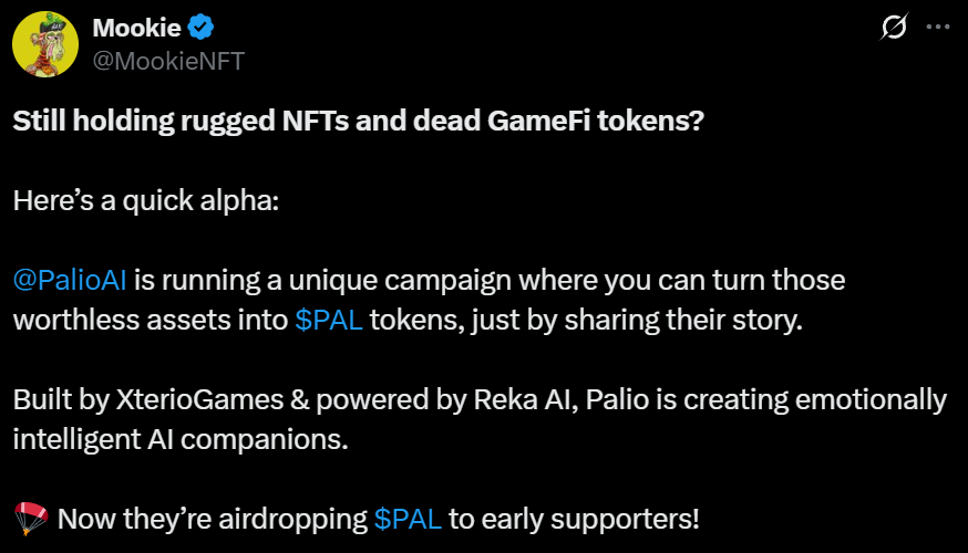 链上首例"嘴撸"AI空投！你的故事值多少$PAL？