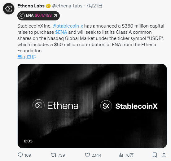 费用开关，ENA币价起飞的牛市“猛药”